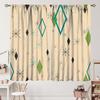 Mid Century Curta Modern Vintage Abstract Geometric Curtain With Rod Pocket For Bedroom Living Room Home Decor Drapes Thermal