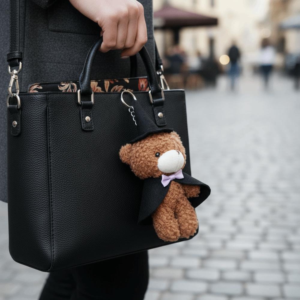 DIY Halloween Plush Pendant Kawaii Bear Plush Doll Little Bear Plush Keychain Phone Accessories