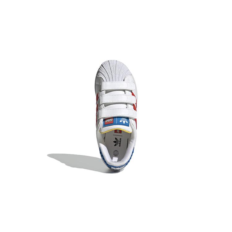 LEGO x Adidas Originals SUPERSTAR Низкие кеды из синтетической кожи, устойчивые к истиранию, для катания на скейтборде, детские GV8883
