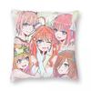 Аниме Квинтэссенциальные квинтюплеты Квадратная наволочка Чехол для подушки Декор для подушки Комфортная декоративная подушка для дома Спальни