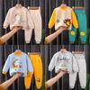 Winter Children's Cotton Warm Pajamas Set Boys and Girls with Fleece Thick Pajamas Set