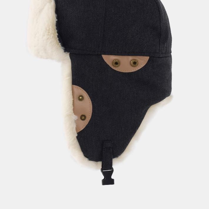 Winter Anti Cold Pilot Lei Feng Hat Men's Cotton Hat Cycling Windproof Ear Protection Warm Belt Mask Anti Cold Hat