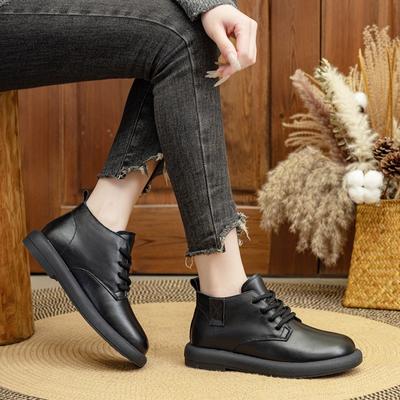 Ботинки из натуральной коровьей кожи на плоской подошве, повседневные ботинки Martin