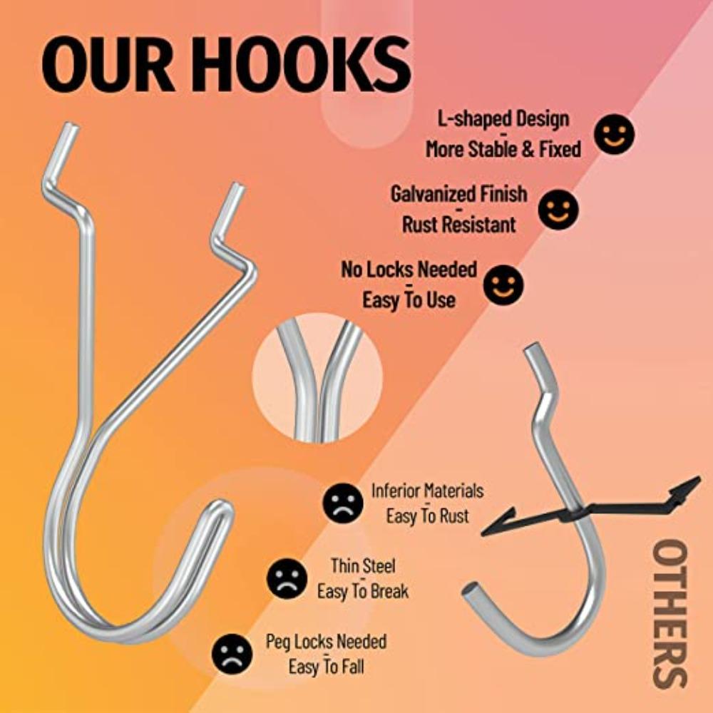 20 шт. Сетчатый держатель полки для товаров Подвесной Подходит для дисплейных крючков Стеллажи для хранения Розничный магазин Перфорированная панель Крючки