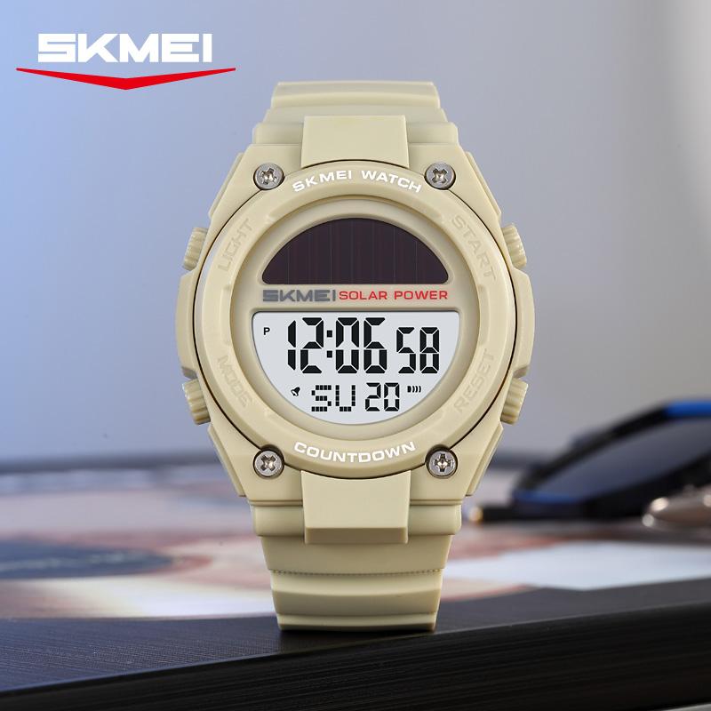 SKMEI 2712 Хронограф Военные Ретро Мужские Часы montre homme Новая Мода Спортивные Цифровые Электронные Часы Солнечные Водонепроницаемые