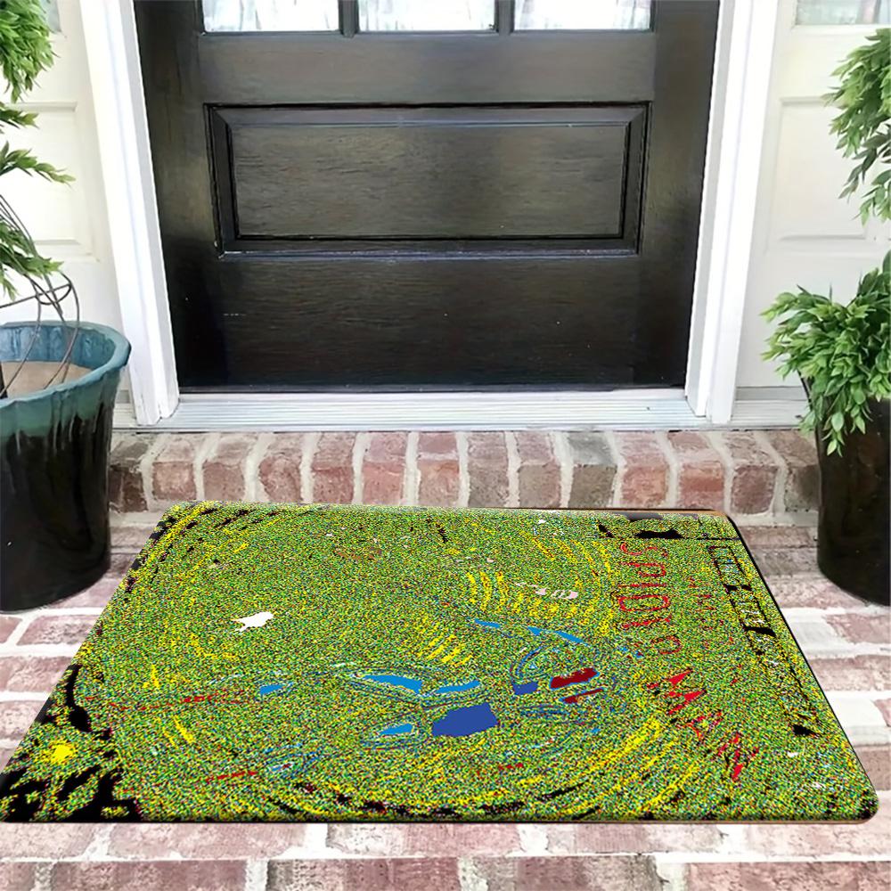 1pc Flannel Rug Marvel Superheroes Bathroom Mat, Multiple Sizes, Multi-functional for Daily Use, Suitable for Bathroom, Entran