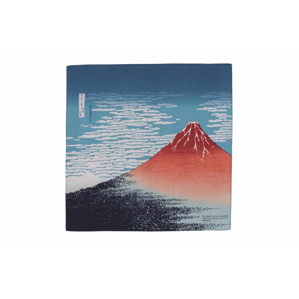 Musubi Furoshiki Approximately 48cm Sumidagawa Red Fuji Made Japan