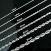 Stainless Steel Rope Chain Silver 16"-30" Men Women Necklace 2/3/4/5/6/8mm
