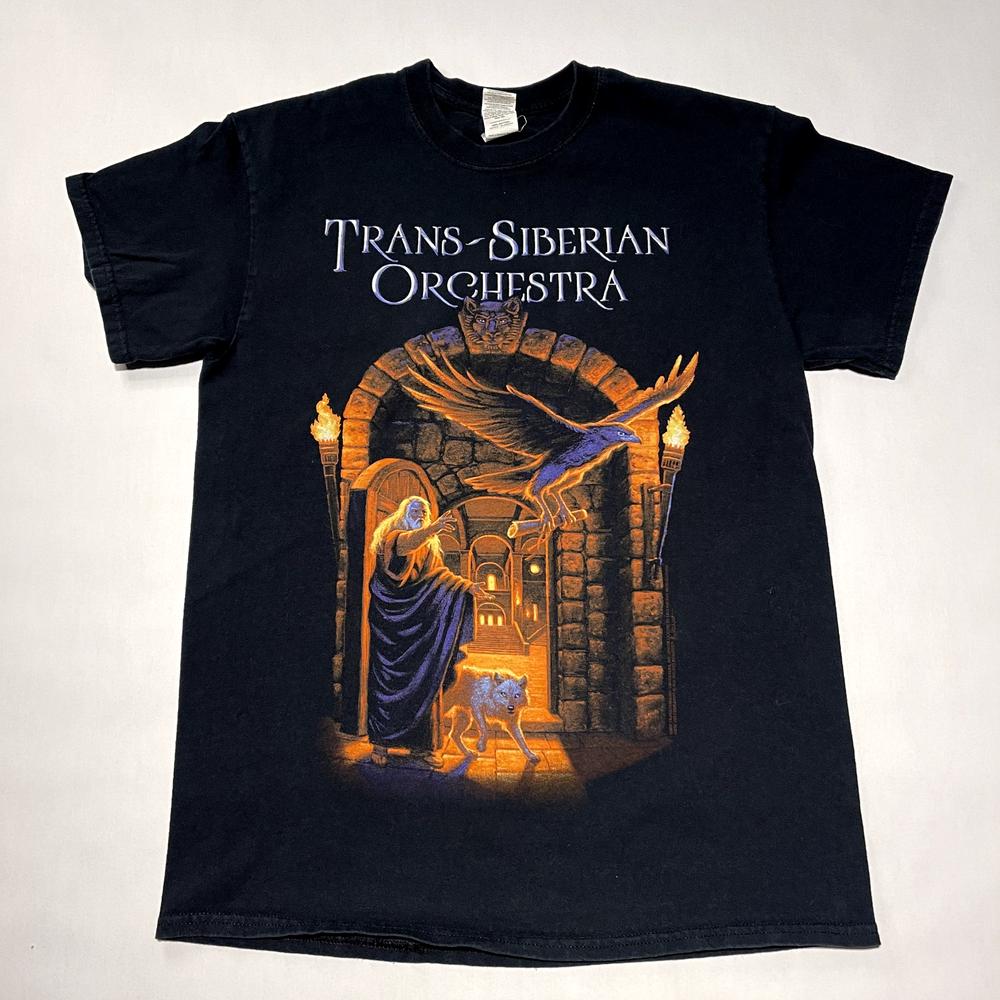 Футболка унисекс Транссибирский оркестр 2015 Tour Black Wolf Wizard Raven