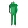 Men Green Suit Cosplay Costume, Blazer Trousers with Decorative Shawl Outfit for Halloween Theme Party