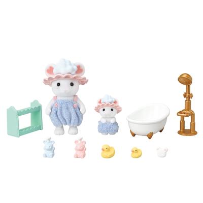 Набор кукол и мебели Sylvanian Families [Набор для купания] DF-26 Сертифицирован ST, Возраст 3+, Игрушечный кукольный домик, Sylvanian Families EPOCH