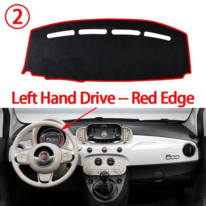 Dash Board Cover for Fiat 500 500c 500e 2007-2024 Dashboard Cover Board Anti-Slip Mat Protect Pad Car Sunshade Carpet Rug