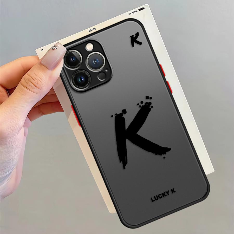 Чехол для iPhone 17 Pro Max 16 Plus 11 Air 14 15 XS XR 7 8 SE 13 Mini 12 Funda Задняя крышка телефона Счастливая буква