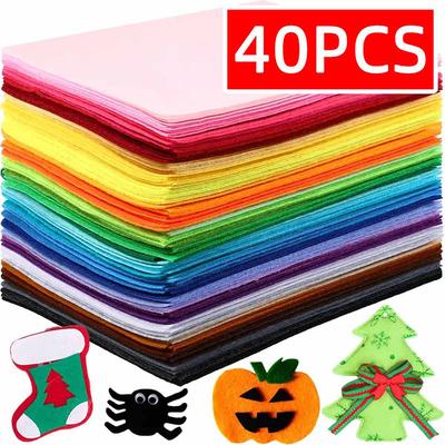 40 цветов жесткого фетра, подходит для DIY, коллажа, швейного проекта, декорации. Используется для кусочков квадратной ткани ручной работы различных цветов.