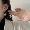 Маленькие изысканные серьги-гвоздики в форме звезды с цирконовым жемчугом для женщин, нишевый дизайн, универсальные женские серьги, аксессуары, ювелирные изделия