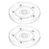 2-Piece Acrylic Lazy Susan Rotating Platform, 4-Inch Clear Rotating Platform Organizer with Ball Bearing 360 Degree Rotating Tray, Fragrance St