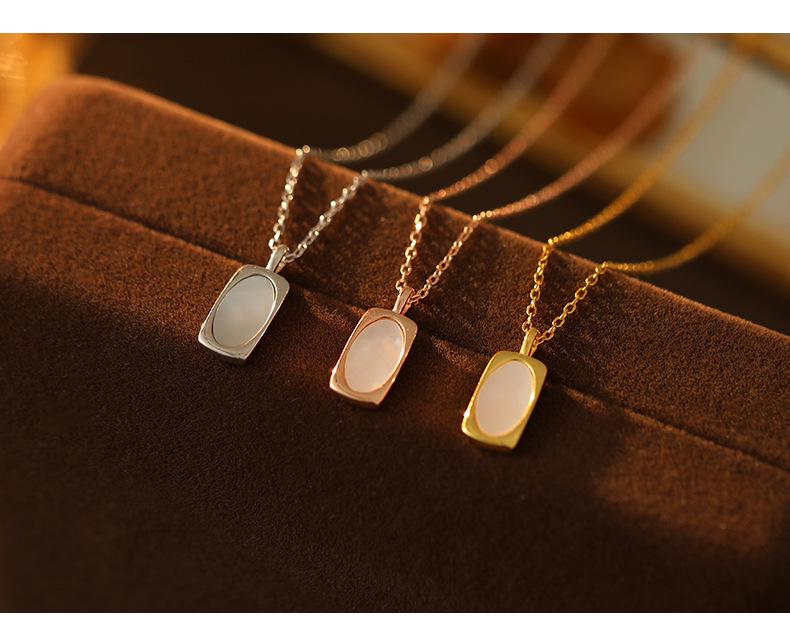 Ожерелье-подвеска из серебра 925 пробы Banyan Tree в стиле ретро с белой ракушкой - Высококлассная летняя цепочка на ключицу 2024 для женщин