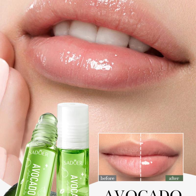 8 мл Увлажняющее питательное масло для губ с авокадо, увлажняющий бальзам для губ осенью и зимой
