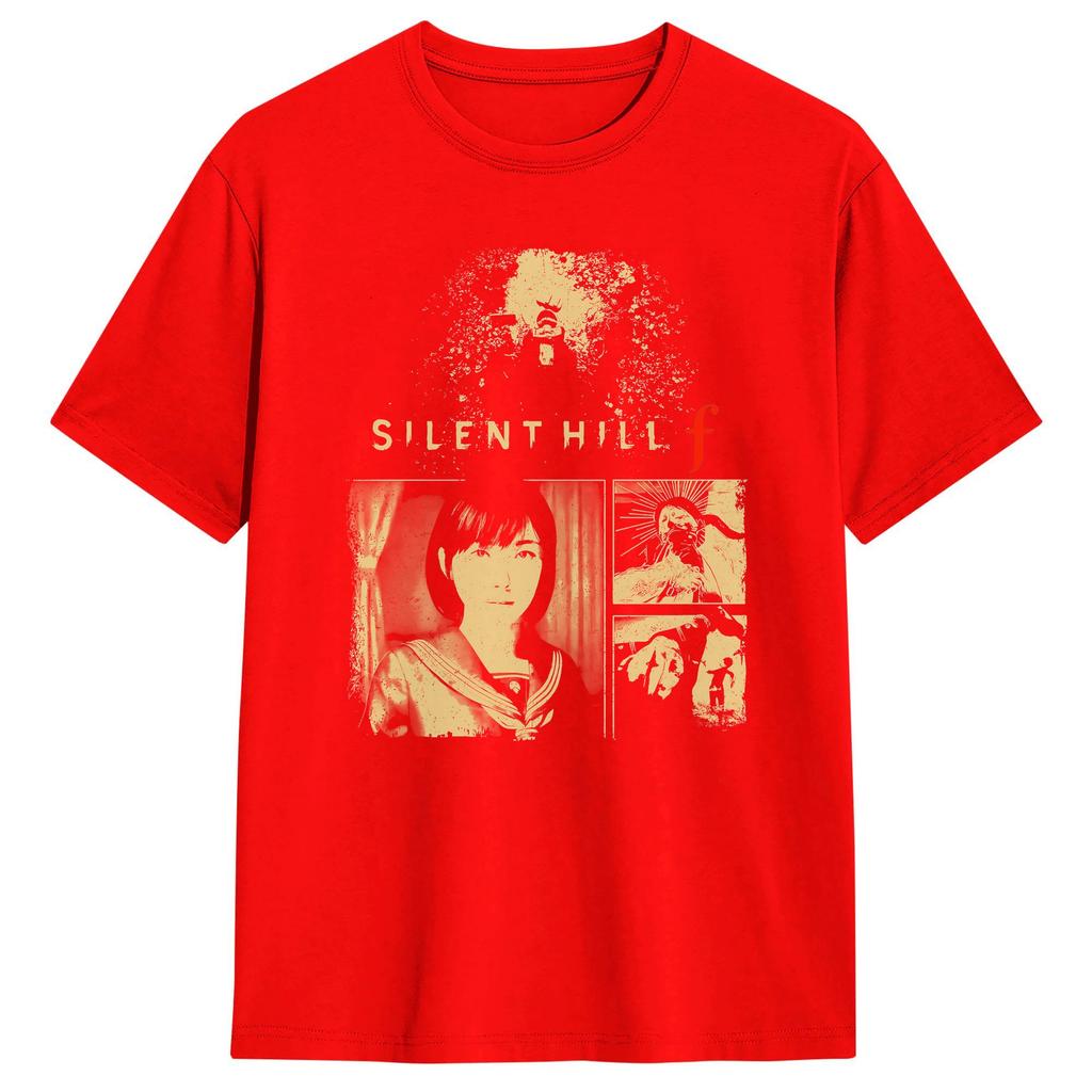 Футболка Silent Hill F Летняя Повседневная Футболка 100% Хлопок Круглый Вырез 4XL 5XL 6XL Футболки С Коротким Рукавом Streetwear Футболка