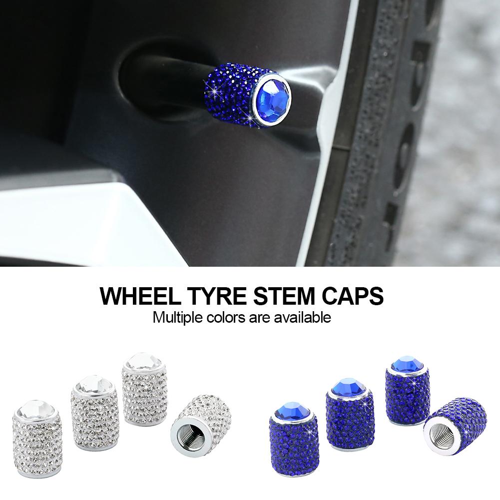 4 шт. длинных стильных алмазных блестящих автомобильных колпачков для колес, воздушных колпачков, пылезащитных колпачков для вентилей шин со стразами, автомобильные аксессуары