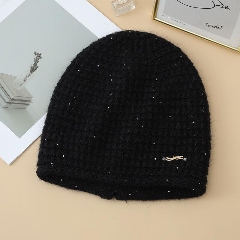 Женская новая цветная ромбовидная шапка-бини из кроличьего меха, уличная бархатная утепленная ветрозащитная теплая шапка, осенне-зимняя повседневная шапка от холода