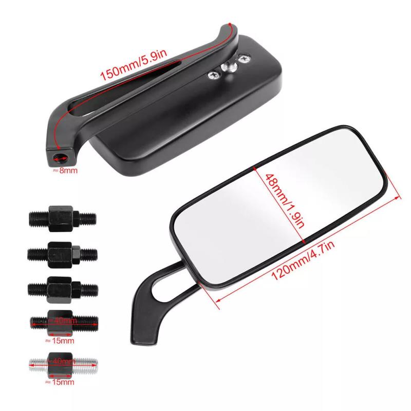 Adjustable Side Mirror Anti-Glare Motorcycle Rearview Mirror With 8mm/ 10mm Threads For Harley Honda Kawasaki Yamaha SuzukiGood product