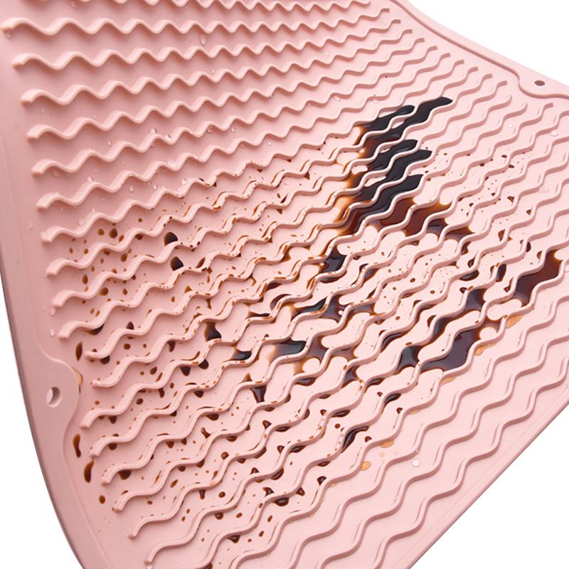 Silicone Dish Drying Mat Large Dish Drying Mat Counter Top Mat Dish Draining Mat Sink Mat Large Silicone Trivet Thickened Heat-resistant Pad