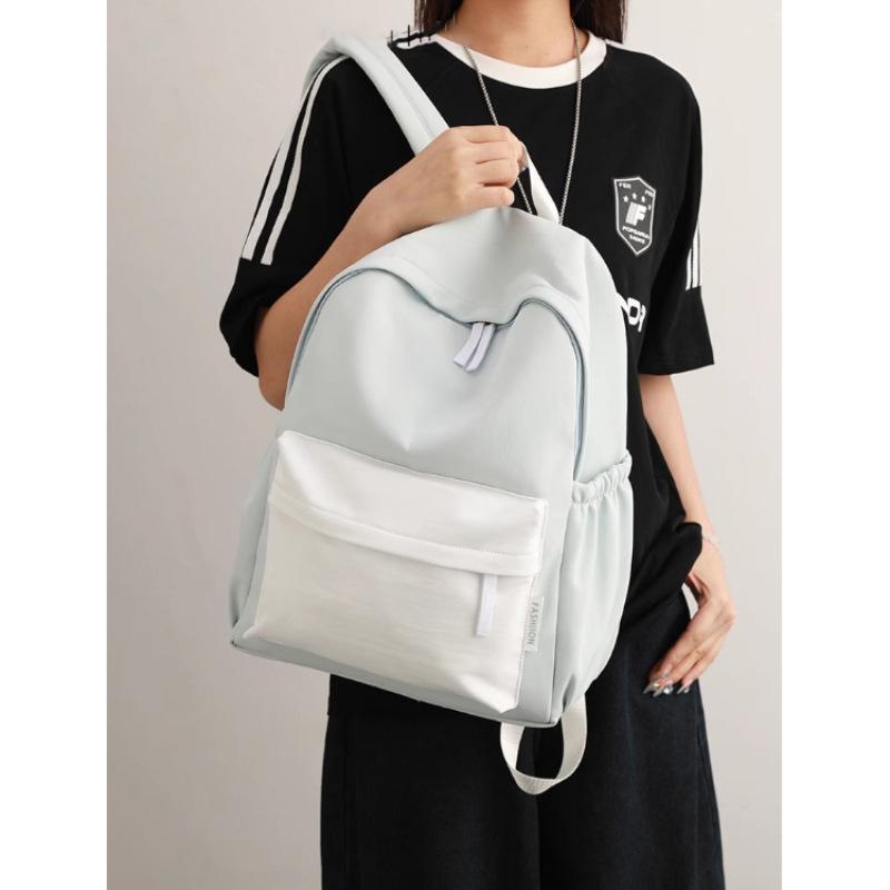 Простой однотонный рюкзак 2025 новый женский рюкзак для студентки колледжа большой вместимости рюкзак для ученика средней школы сумка для компьютера