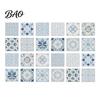 Modern Home Improvement Stickers 24Pcs Peel And Stick Backsplash Tile, Retro Blue PVC Kitchen Backsplash, Decorative Wall Waterproof Stickers,
