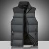 Windproof Men Vest Cotton Padded Thicken Plus Size Zipper Waistcoat for Daily Wear