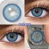 2Pcs Natural Green Colored Contacts for Eyes Blue Lenses Brown Eye Contacts Yearly Lens Makeup Gray Pupils Use for Eye