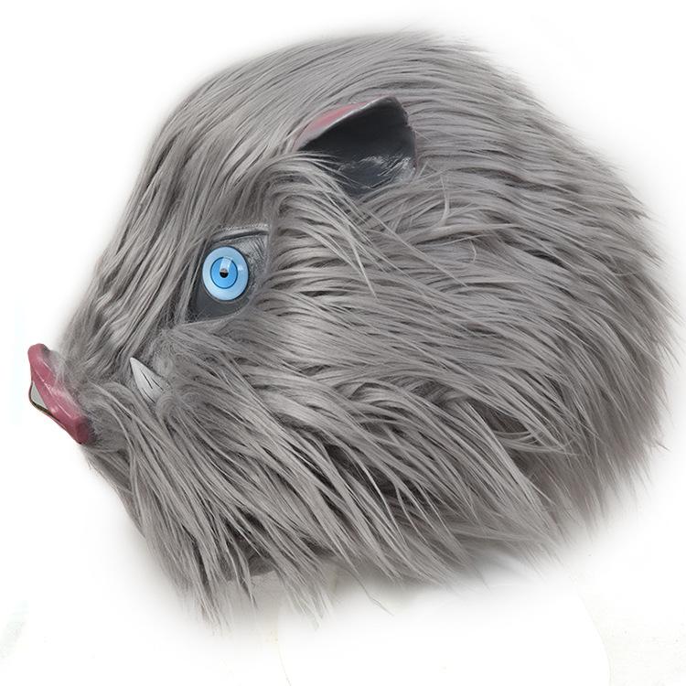 Demon Slayer Mask Halloween Latex cosplay Japanese anime InuYasha Inosuke pig-face headgear performance prop