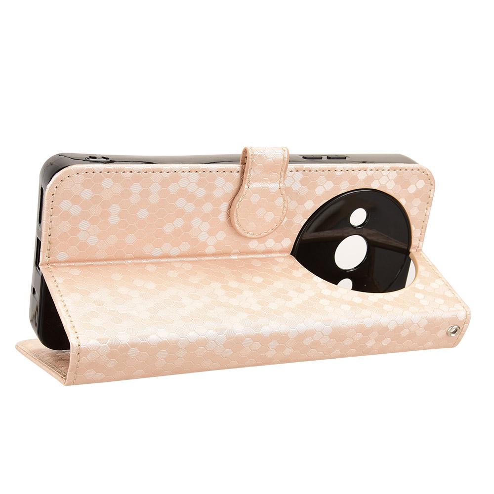 For Oukitel C59 Pro/C59 Wallet Case Dot Pattern Imprint PU Leather Phone Cover with Wrist Strap