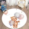 Мультяшный медведь воздушный шар круглый ковер каваии коврики круглые ковры для гостиной напольный коврик полиэстер противоскользящий коврик для детей