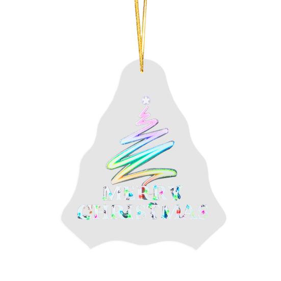 Зимние акриловые украшения Счастливого Рождества Подвесное украшение для рождественской елки Матовый крафт Подвеска для деревьев Окна Двери Декор