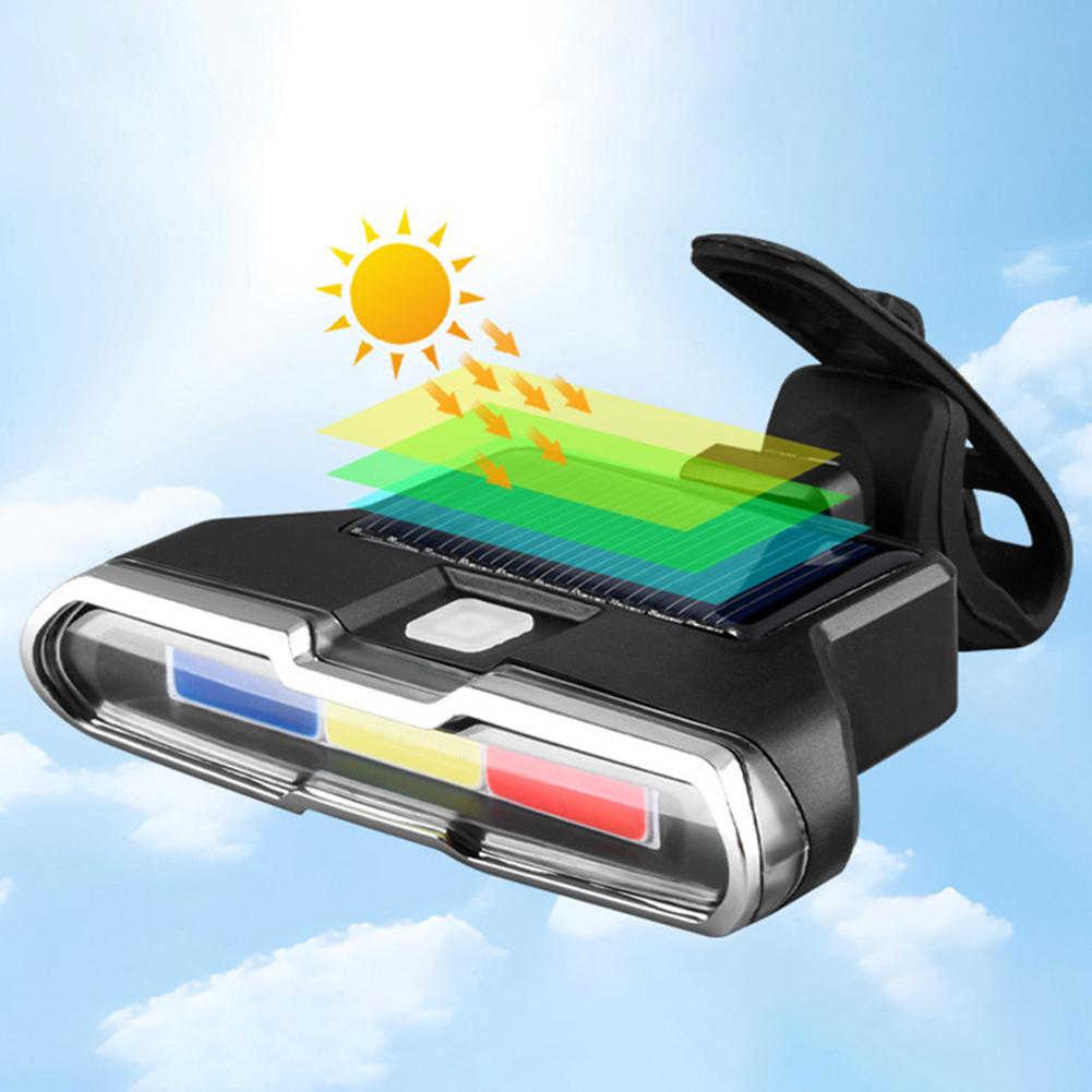 Solar Bicycle Rear Light Waterproof Bicycle Tail Lamp LED Bike Taillight MTB Bicycle Tail Lamp Waterproof Flashlight For Bicycle