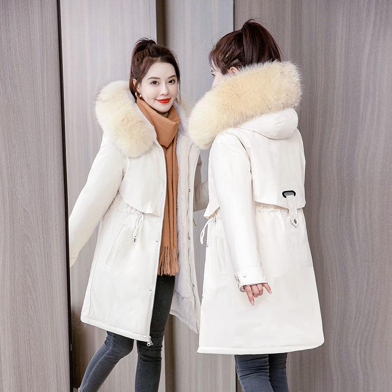 Fleece and Thicker Pie Overcome Women's Medium and Long Coats, Winter Down Cotton Coats, New Cotton Coats In Winter