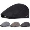 1Piece Men Solid Color Beret Outdoor Sunscreen Leisure Hat Spring Autumn Travel Tourism Beach Vacation