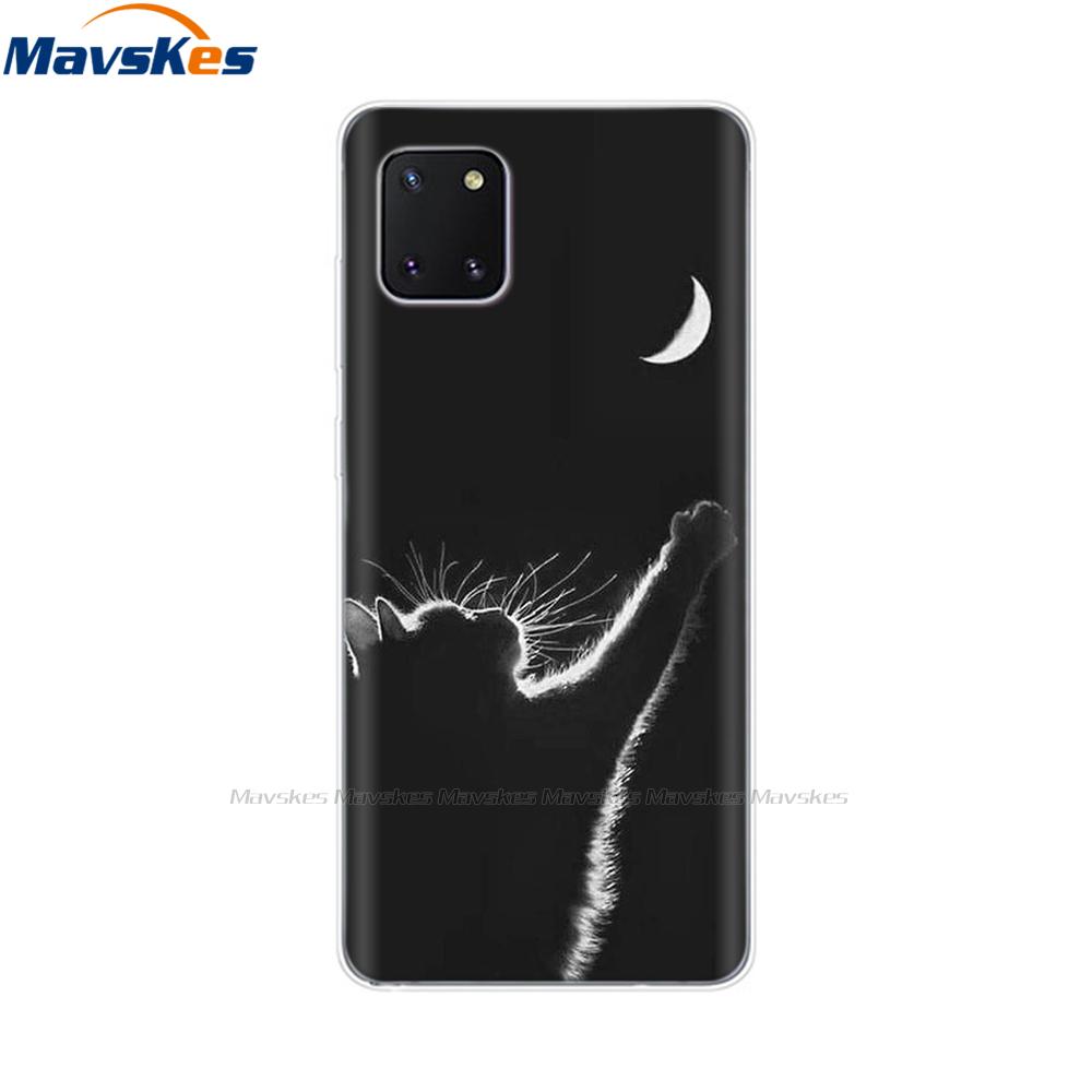 Чехол из ТПУ для Samsung Galaxy Note 10 Lite Чехлы Силиконовый Милый Кот Телефон Чехол для Samsung Note10 Lite Plus SM-N770F/DS Обложка Маска