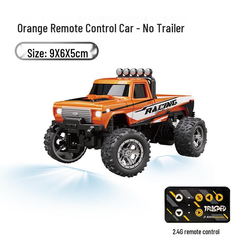 1:64 Мини Внедорожный Радиоуправляемый Автомобиль Big Foot со Сплавом, Крутыми Огнями и Амортизацией для Детей