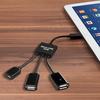 Адаптер-концентратор Micro USB OTG для смартфона/планшета Разветвитель Micro USB для Apple, Samsung, Lenovo