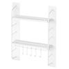 HEIAN SHINDO SPLUCE Kitchen Rack, Slim Magnetic Rack with Hanger Set, Small, White, SPM-1, by Heian Shindo Kogyo