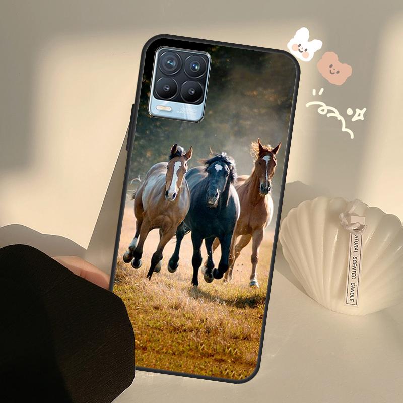 Чехол Horses Running For OnePlus 10 Pro 9 Pro 8T Nord2 9R для Realme GT 2 Pro 7 8 GT Neo2 9i 8i C21 Coque