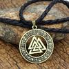 Slavic Norway Valknut Pagan Amulet Pendant Men Necklace Scandinavian Viking Jewelry
