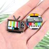 2 шт miexd No Signal Enamel Pin Old School TV Screen Brooches для рубашки, сумки, лацкана, креативный значок, забавный подарок для детей и друзей