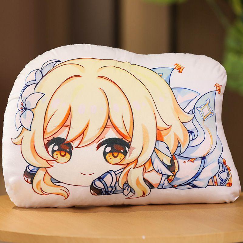 Genshin Impact Game Paimon Cosplay Plush Doll Pillow Stuffed Bed Cosplay Cushion