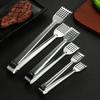 Stainless Steel Food Tong Heat-Resistant Long Handle Multifunctional Steak Meat Barbecue Buffet Bread Serving Clip Hole Clamp Kitchen Supplies