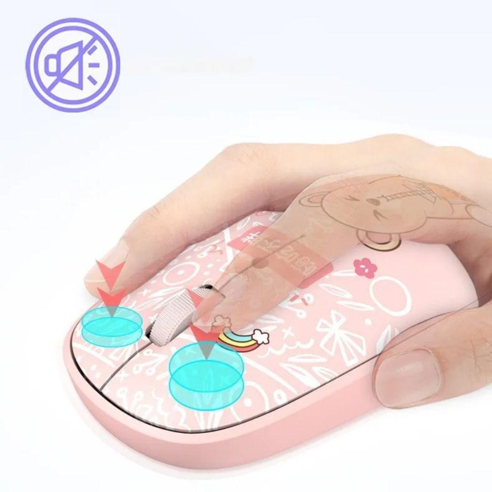 Бесшумные Bluetooth-мыши Bluetooth 5.0 Компьютерная мышь Высококачественная беспроводная мышь Школа