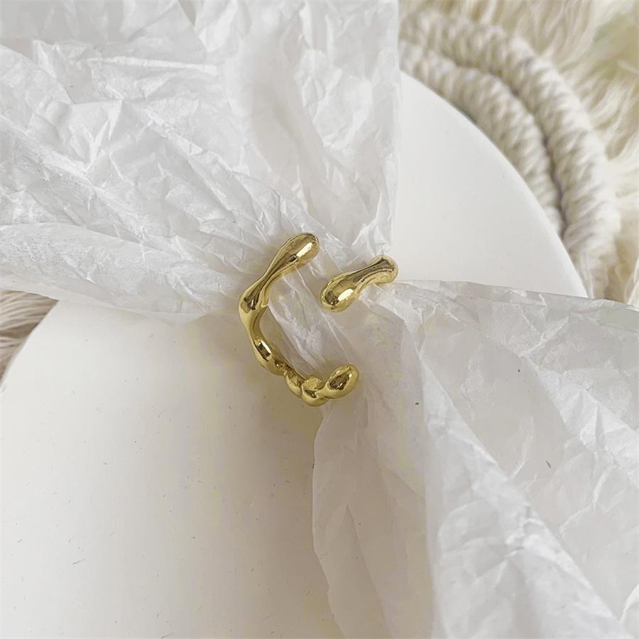 INS Fashion Серебряный цвет нерегулярные жидкие лавовые каплевидные кольца для женщин геометрический поворот панк открывающееся кольцо ювелирные изделия