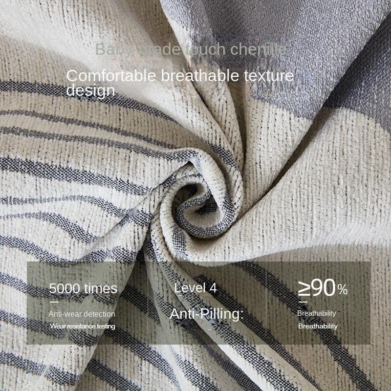 Чехол для дивана в японском стиле с кисточкой, двухстороннее одеяло, чехлы для диванов, геометрические линии, вставки для полотенец, домашний декор, гобелен